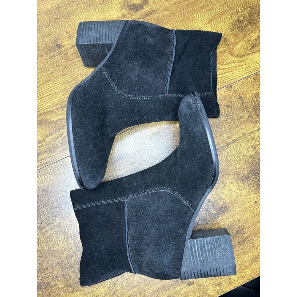 Frye Women’s Suede Leather Slouch Mid Ankle Boots Phoebe Black Size 9M